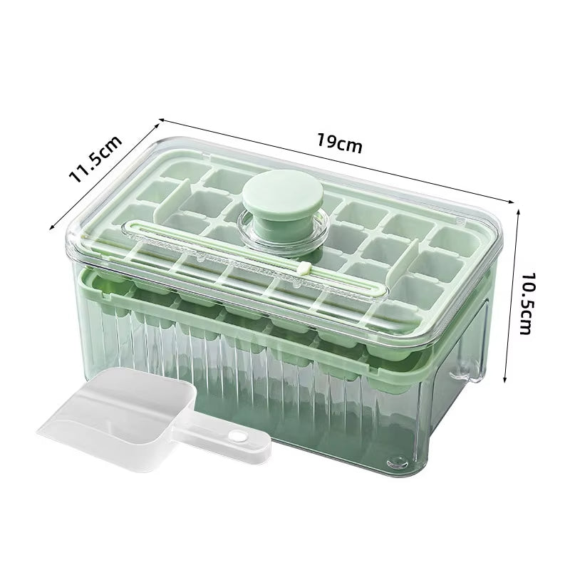 Press Type Ice Cube Tray With Storage Box Ice Cube Maker Ice Box Tray Kitchen Gadget Ice Bucket Ice Mould for Beer Quick-freeze