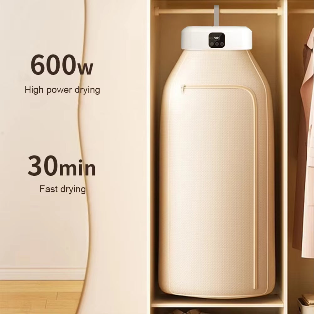 Folded Electric Clothes Dryer Remote Control Multifunctional Dryer Machine Portable Travel Warm Laundry Dryer with Timing Home