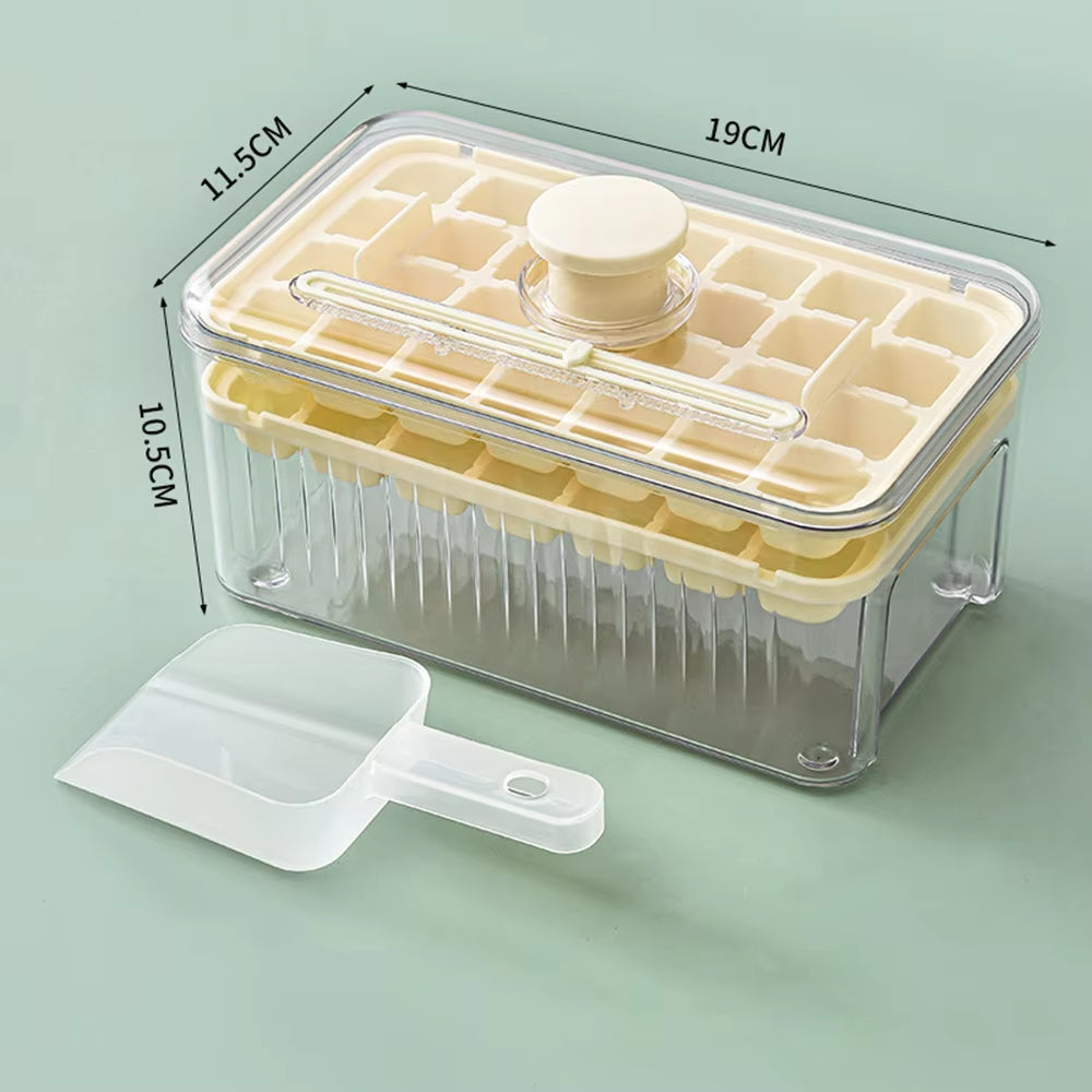 Press Type Ice Cube Tray With Storage Box Ice Cube Maker Ice Box Tray Kitchen Gadget Ice Bucket Ice Mould for Beer Quick-freeze