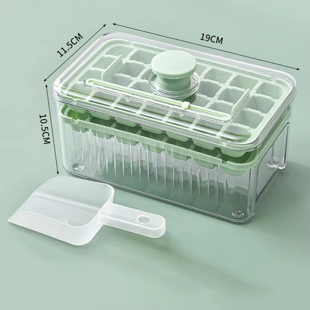 Press Type Ice Cube Tray With Storage Box Ice Cube Maker Ice Box Tray Kitchen Gadget Ice Bucket Ice Mould for Beer Quick-freeze